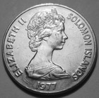 British Solomon Islands 10 Cents Coin 1977 Km  4 Uk Elizabeth Ii Sea Spirit Ten