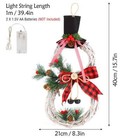 Lighting Snowman Christmas Wreath Wall Decor Creative Hanging Door Decorations