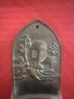 Vintage Solid Brass Long Match Holder  Wall Hanging