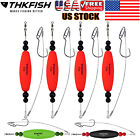 4pcs Catfish Rattling Line Float For Santee Rig Stainless Hooks Fish Bobbers Us