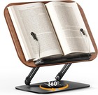 Book Stand For Reading  Adjustable Book Holder With 360   Rotating Bases  Fold   