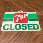 Vintage 7up Grocery Store Open Closed Double Sided Advertising Sign Plastic Nice