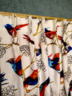 Custom Drapes 100  Linen P Kaufmann Take Flight Birds 2 Pc Lined 96  Lg