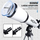 Telescope 80mm Aperture 600mm - Astronomical Portable Refracting 80600white
