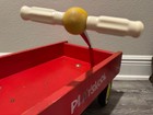 Vintage Wooden Red Pull Wagon By Playskool