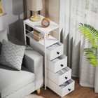 Narrow Dresser For Bedroom  Slim Side Table With Drawer  Dresser Storage Cabi   