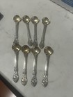 Set Of 8 - 1950s Gorham Chantilly Sterling Silver Mini Salt Spoons 2 75    44g