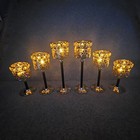 Set Of 6 Gold Crystal Candle Holder Goblet Tiered Centerpieces Wedding Decor Lot