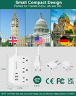 European Travel Plug Adapter  Us To Uk Europe Power Strip For Eu uk us With Usb