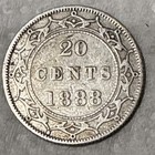 1888 Newfoundland 20 Cents Silver Coin Pre-confederation Victoria Canada