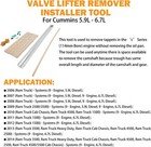 8502 Valve Lifter Removal Install Tool For Cummins 5 9l 6 7l 1998-2022 Ram Truck