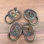 Set  19th Century English Regency Cast Brass Lion s Head Drawer Pulls C 1820 2 