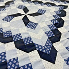 Handmade Jacob s Optical Matrix Cotton Patchwork Quilt Top topper 86x86 