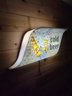 Vtg 1970s Miller High Life Original Lighted Cold Beer Advertising Sign  Works 