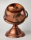 Vintage Mcm Copper Globe Cigarette Holder Ashtray 1960 s Brass Heyman   Heyco