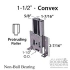 Cox Mirror Closet Door Bottom Roller 1-1 2 Convex Nylon Wheel