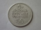 1927 Palestine Israel 50 Mils Silver Coin Well Used Collectable Condition