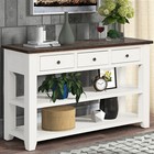 48   Console Table Entryway Sofa Side Table With 3 Storage Drawers And 2 Shelves