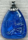 Virgo The Maiden Zodiac Pendant Blue Sapphire Acrylic Horoscope Sign Astrology