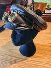 Harley Davidson-henschel Usa Leather Hat-hand Made Brass N Leather  Goggles-rare