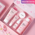 5 3pcs set Sakura Skin Care Sets Face Cream Serum Toner Facial Cleanser