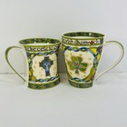 Irish Weave By Clara Celtic Cross Shamrock Set Of 2 Bone China Coffee Mug Teacup