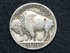 1925 P Buffalo Nickel   Full Date   2 3 Horn   F vf   Free Shipping