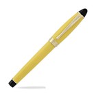 Aurora Ipsilon Yellow Resin Fountain Pen With Gold Trim
