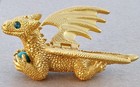 Flying Guardian 3d Geocoin - Fine Gold - Activated   Adoptable - Read Desc 