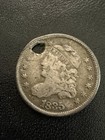 1835 Large Date Small 5 Half Dime Vf Details Holed
