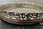 Vtg Hollywood Regency Gold Filigree Round Vanity Dresser Mirror Tray Mcm