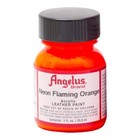 Angelus Acrylic Leather Paint Water Resistant  Neon Flaming Orange  - 1 Fl oz 