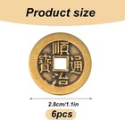 6 Pcs Brass I Ching Feng Shui Coins  1 1 Inch Lucky Coins For Wealth  