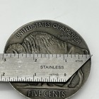 Vtg Buffalo Head Nickel Coin Shaped Belt Buckle Indiana Metal Craft Imc  read