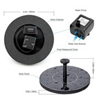Solar Power Fountain Submersible Floating Water Pump Bird Bath Pond Garden Decor
