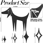 5 Pcs Mid Century Modern Atomic Dog Decor Wall Art Vintage Metal Wall Decor Cart