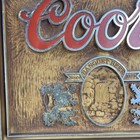 Vtg Coors Beer Hanging Bar Sign Plastic 1980 s Non Lighted Pub Decor 18x14