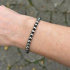 5mm Navajo Pearls Bracelet  Sterling Silver Modern Southwestern Beaded Jewelry