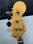 2004 Fender American Jazz Bass Diy Relic Red 4 String Electric Bass Guitar Rh