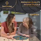 Wooden Jigsaw Puzzle For Adults By Zenchalet - 500 Pieces - Floral Retro