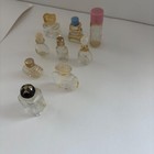 Vintage Miniature Glass Perfume Bottles Collection Empty Lot Of 9 No Markings