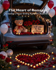1000 Pieces Artificial Rose Petals With 12 Heart Led Tea Lights Candles