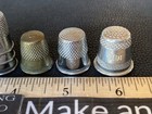 Vtg Collection Lot Of 10 Metal Thimbles 1 Brass 1 Aluminum England 7 8 9 10 12