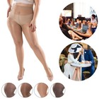 Women Plus Size Seamless Oil Shiny High Glossy Pantyhose Sheer Stocking Tights