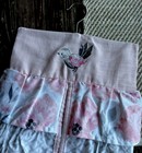 Euc Levtex Baby Diaper Stacker Elise Design Tier Ruffle Pink   Gray Floral Bird