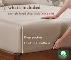 Full Size Fitted Sheet Only  Soft 100  Cotton Sateen  Deep Pocket  All-around   