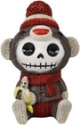 Ebros Furrybones Sock Munky Figurine In Stuffed Sock Monkey Costume 3 Inch Tall