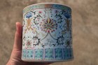 0062 Qing Dynasty Daoguang Famille Rose Floral Brush Pot