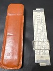 Vintage Keuffel   Esser K e Usa 7  Slide Rule Leather Case W  Clip 1947
