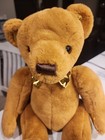 Fao Schwarz 160th Anniversary Plush Teddy Bear Golden Tan Stuffed 14    Sitting